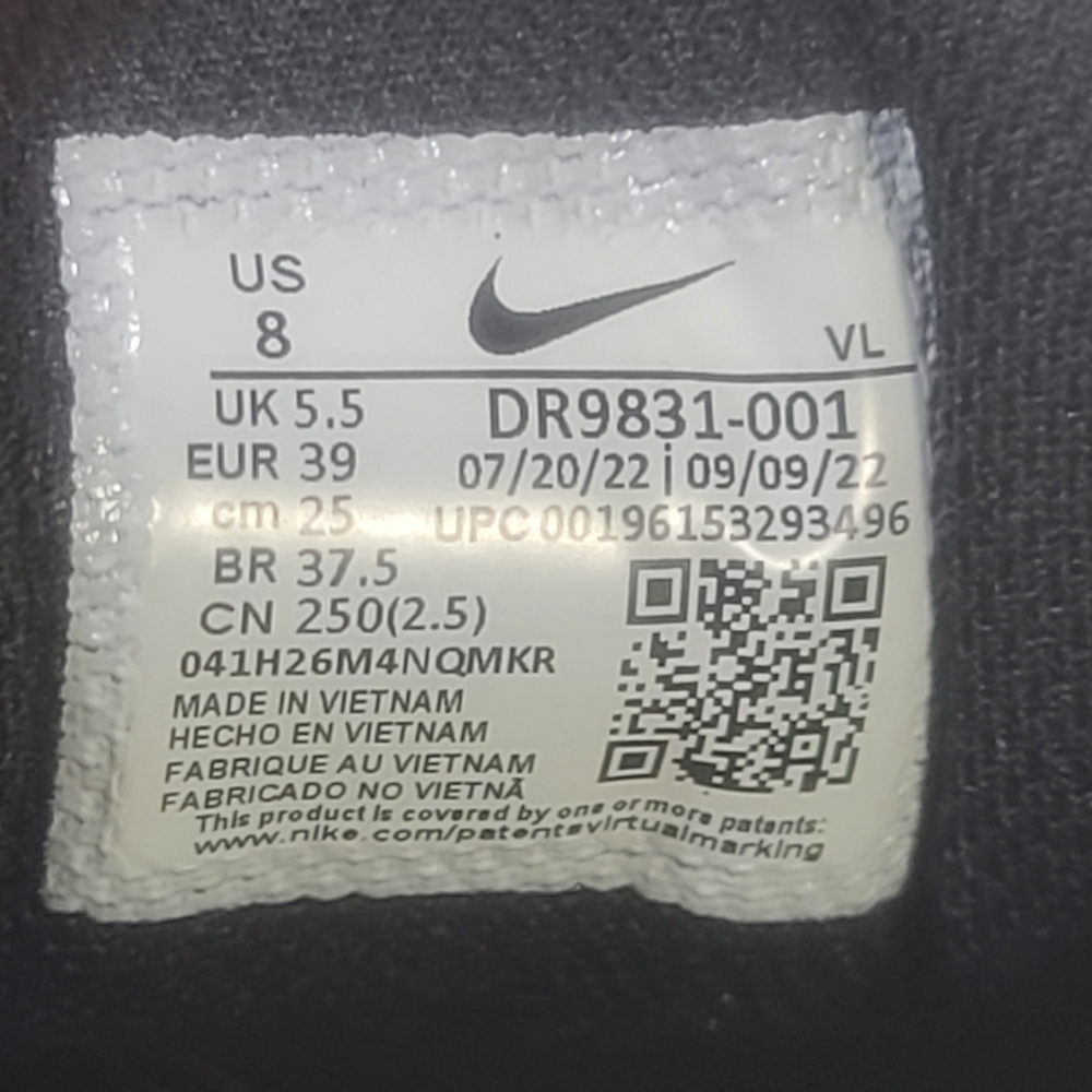 Nike Air Winflo 9 Women's Premium Soundwave Black White Running Shoes Size 8 - Picture 8 of 9